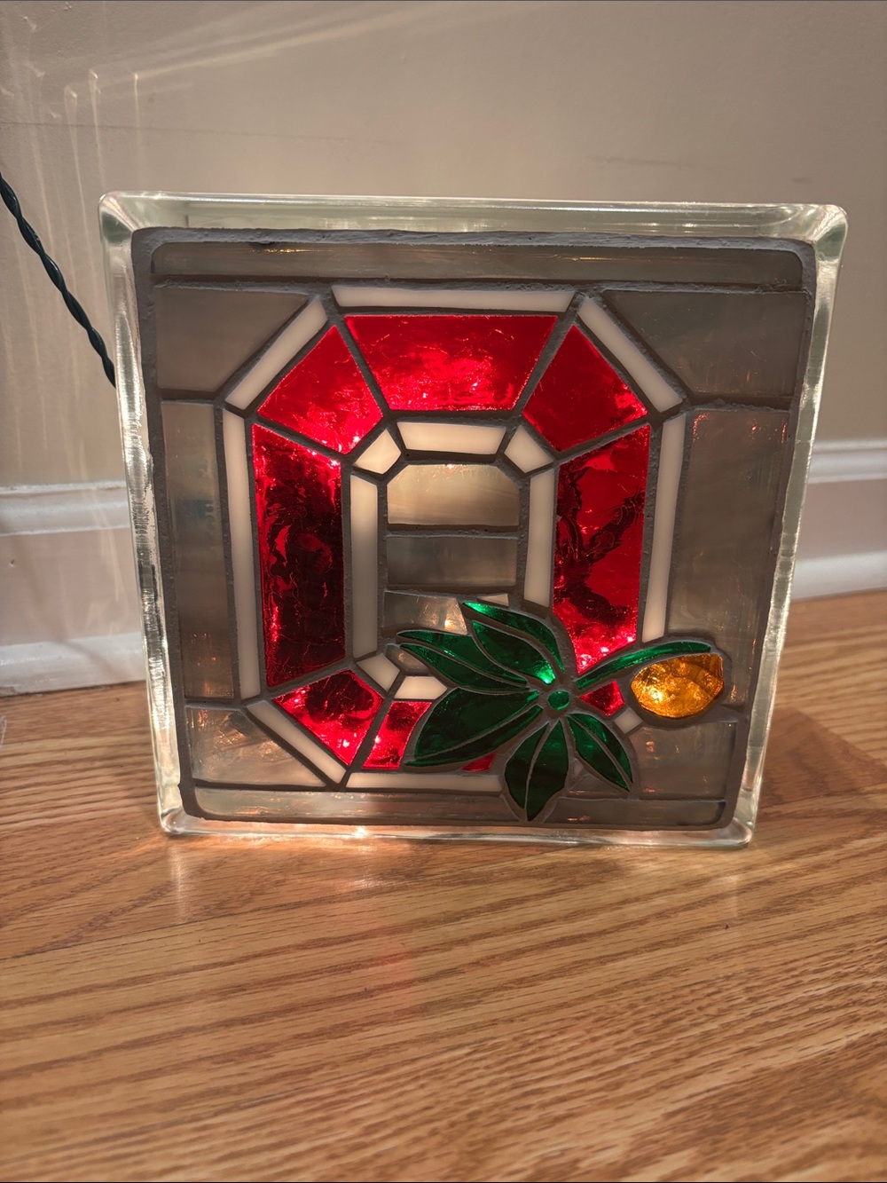 Ohio State Block 'O' Panel with Buckeye Accent